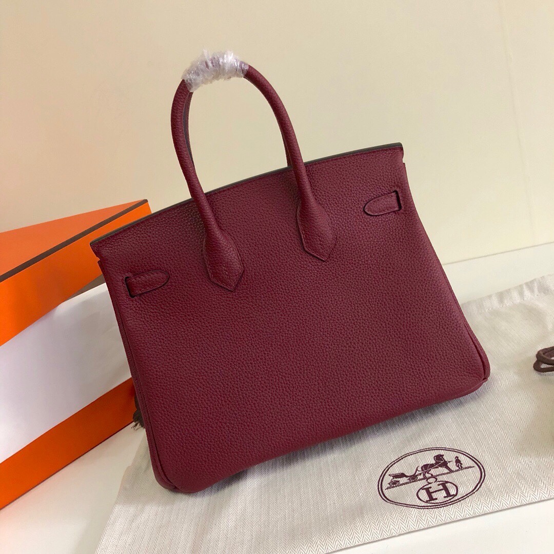 Hermes Birkin 35CM Togo Leather Handbag Burgundy